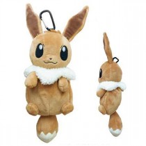 Pokemon Plush Toy Pouch with Carabiner - Eevee (0624)